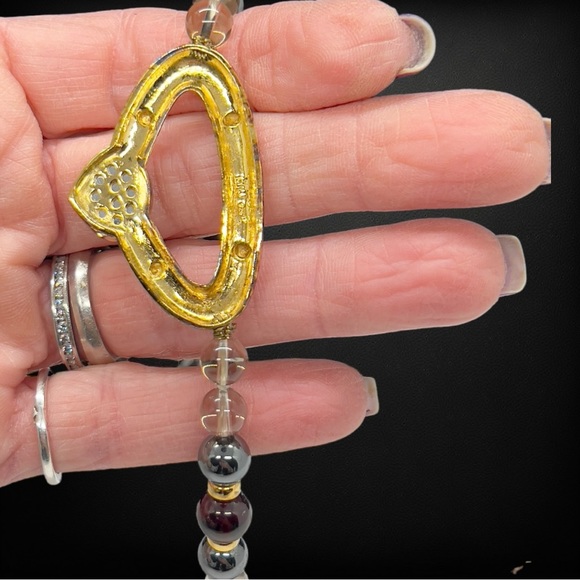 Rare Find Designer Kai-Yin Lo Gemstone Bead & Vermeil Sterling Pendant Necklace - Picture 6 of 9